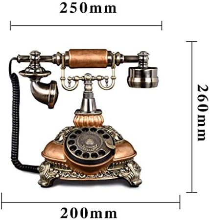 Telefone ZYZMH - Telefone retrô vintage clássico, telefonia rotativa antiquada por telefone rotativo, telefone fixo antigo