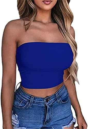 Tops de colheita excessiva para mulheres Sexy Cami Tank Summer Tube Sleeseless Camisole Shirt Colet