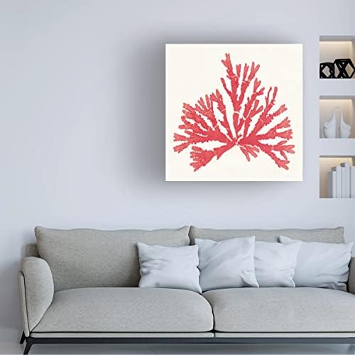 Marca registrada Bine Art 'Pacific Sea Mosses IV Red Canvas Arte Por portfólio de maçã selvagem 24x24