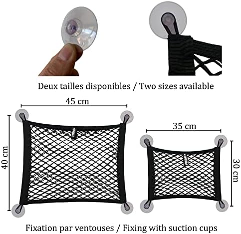 Easysac Fixac 3 rede de armazenamento fixo com copos de sucção para veículos comerciais, motorhomes, caravanas, barcos, etc.