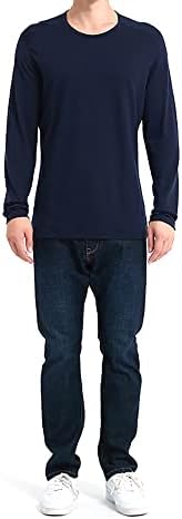 Yuerd M&W Merino Wool Slave Longa Crew Base Mens Merino Wool Térmica Ativa Camisetas de Roupa para Homens No meio do meio