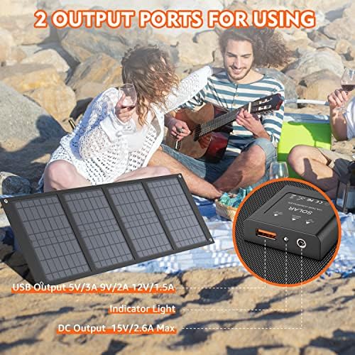 Banco de energia portátil de 83wh com tomada de CA com painel solar dobrável de 40w, carregador de laptop portátil para acampamento,