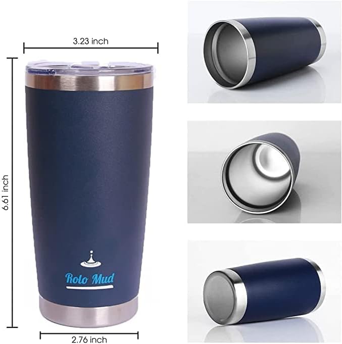 Rolo de lama 20 oz de aço inoxidável a vácuo Tumbler Isolle Travel Caneca Caneca Hot/Cold Tumbler