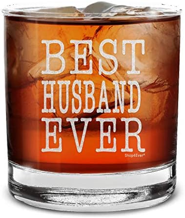 Shop4ever® Melhor marido Ever Gre presente de vidro de uísque para marido para marido