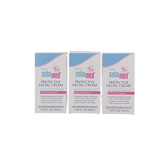 Sebamed Baby Protetive Facial Cream Ultra Mild Mild Hidrating Face Hidratante Para um pacote de pele delicado de 3