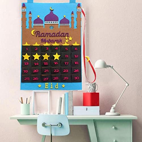 Tendycoco Ramadan Advent Calendar Eid Mubarak 30 dias Calendário do calendário Islâmico Decorações Ramadãs para casa