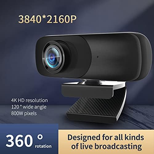 Câmera de computador com webcam 4K da webcam 4K de CLGZS 800W 120 ° Câmera de Web de amplo angular com microfone