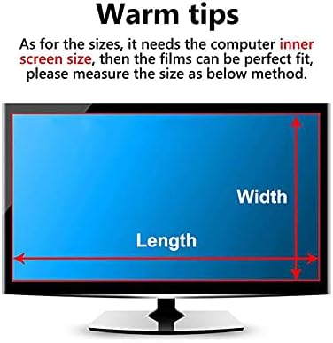 Protetor de privacidade de privacidade do computador Widescreen Monitor de desktop anti-brilho Anti-azul Protetor de proteção