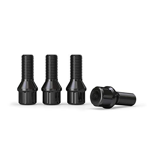 20pcs de travamento Spline Black 12x1.5 parafusos de encaixe com chave de soquete compatível com BMW 128i 135i 318i 320i 325i 328i