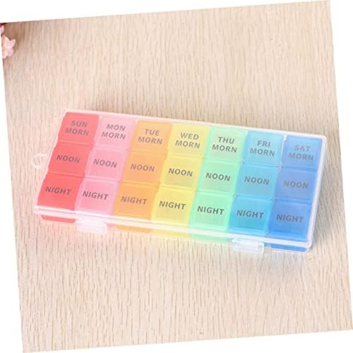 Caixa 2pcs 21 21 Casos de casos Planejador Vitamina Caso Contêiner Recipiente de Travels Clear Organizer Box Clear Container Box Bolus