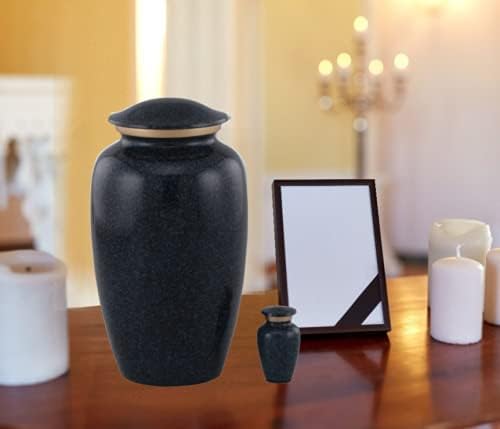 Urna clássica de granito maus - maus urn - funeral adulto urna artesanal - urna acessível para cinzas - lembrança grátis e bolsa de