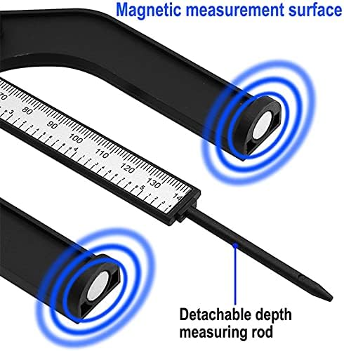 Pinças de altura lcd de altura de profundidade digital sdfgh com pés magnéticos para mesas de roteador ferramentas