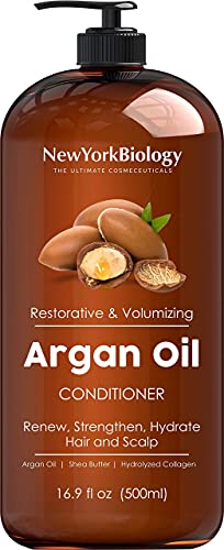 New York Biologia Morroquino Argan Condicionador de petróleo - All Natural - Fórmula restauradora de séries profissionais Hidratante