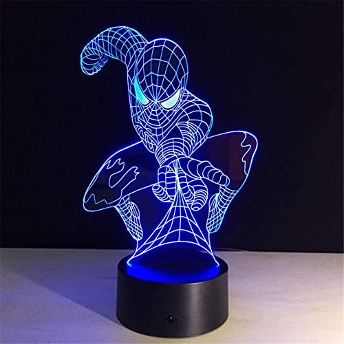 Luzes noturnas de LED para crianças de 3 a 10 anos de idade Toys Spiderman Presente 3d Lâmpada de mesa Decoração de quarto