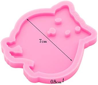 Molde de silicone de teclado de forma de pig pig da guiné para pingente de pingente de pingente de diy pingente jóias