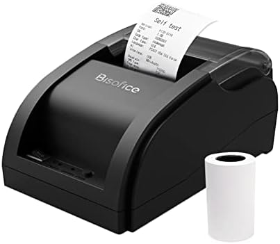 BISOFICE Desktop 58mm Printina térmica Impressora com fio IMPRESSORA DE BARCO CASE CONECTIL
