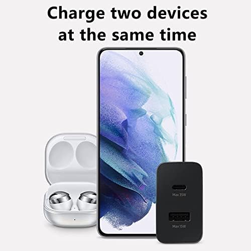 Energyspot 35w Porta dupla Super Fast Charger Adaptador compatível com Samsung Galaxy Fold3 Fold3 Fold S23 Ultra Note20, com