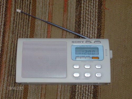 Sony ICF-M410V portátil FM/AM/TV/Rádio meteorológico com temporizador de sono/ativação