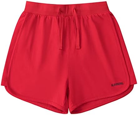 Alavking Girls Cotton Shorts Athletic Runks com shorts de treino elástico da cintura para meninas tamanho 3-12 anos