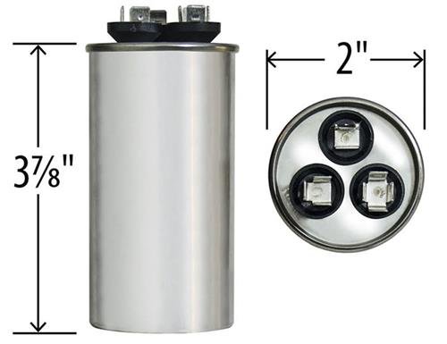 Capacitor de substituição GE Rodada 40/5 UF MFD 370 VOLT 97F9849 Substitui o antigo GE 97F9849BZ3 97F9849BX 40 + 5 MFD 370 volts