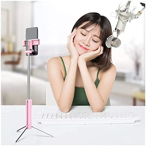 Tripé de Selfie Stick, Luz de encher e tudo em 1 tripé portátil Bluetooth Selfie Stick com suporte de tripé remoto