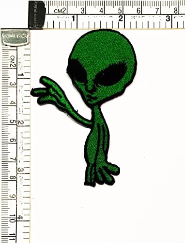 Kleenplus Alien Welcome Cartoon Crianças Crianças Moda adesiva Patches artesanais Diy Appliques Bordado Ferro de costura em manch