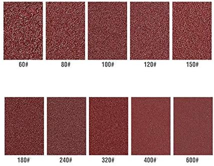 Jiayouy 40 grão de 9 polegadas 6 orifícios e lixa de lixamento de lixamento em loop para lixadeira de órbita aleatória