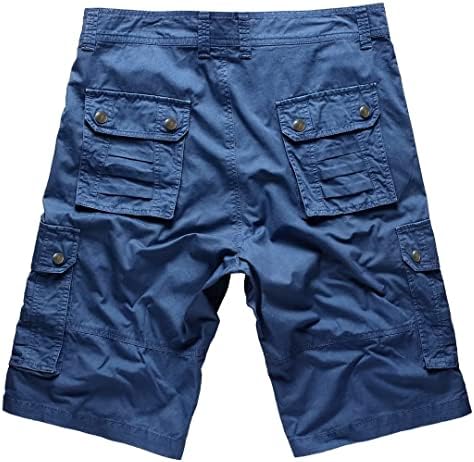 Shorts de carga clássica de zusmen mass, um monte de bolso de bolso descontraído, curto