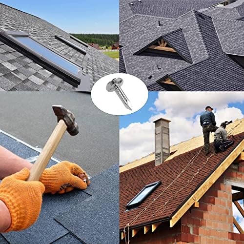 Omotool Steel Roofing Fellows, pinos de feltro de cobertura de 0,59 polegadas para o telhado de telhado de telhado de