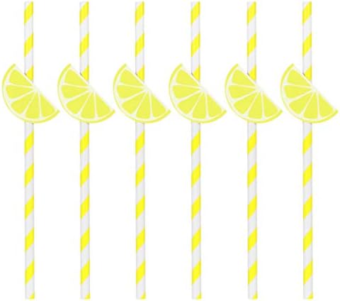 AMOSFUN STRESS Cocktail guarda-chuvas bebem copos- 20pcs de papel de papel de limão de limão