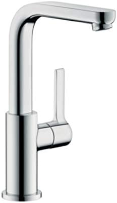 Hansgrohe Metris S Basin Mixer Tap com desperdício pop -up e faixa giratória de 120 掳, Chrome 31159000