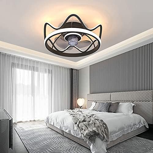 MXYSP LED 41W Crown Teto Fan com luzes de meninos e meninas 3 cores 3 velocidades lustres de ventilador liderados para restaurante