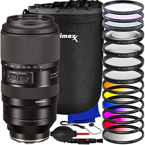 Ultimaxx essencial Tamron 50-400mm f/4.5-6.3 Pacote de lentes-Inclui: kit de filtro de proteção de 3pc, bolsa de lentes