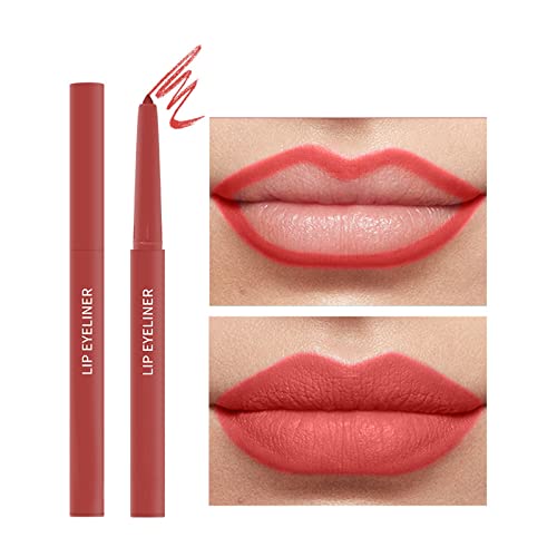 Vkvwiv Maquiagem para sempre Lip Lip Liner à prova d'água não manchas de batom lápis lápis lápis borda rosa Mattes Lip