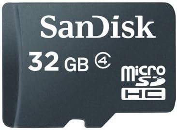 Sandisk Flash 32 GB MicrosDHC Flash Memory Card SDSDQM-032G, Black