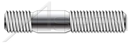 M6-1.0 x 55mm, DIN 938, métrica, pregos, extremidade dupla, extremidade de parafuso 1,0 x diâmetro, a4 aço inoxidável A4