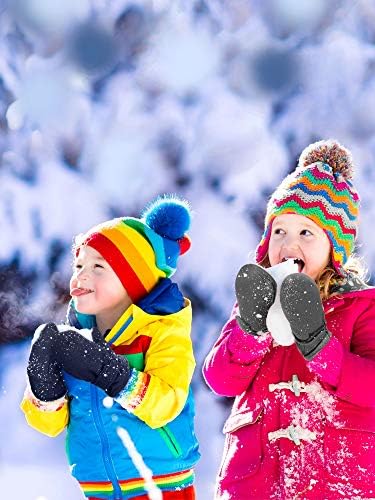 3 pares bebês criança lunetas de inverno lã de lã quente Luças de esqui de bebê para meninos e meninas de 2-4 anos