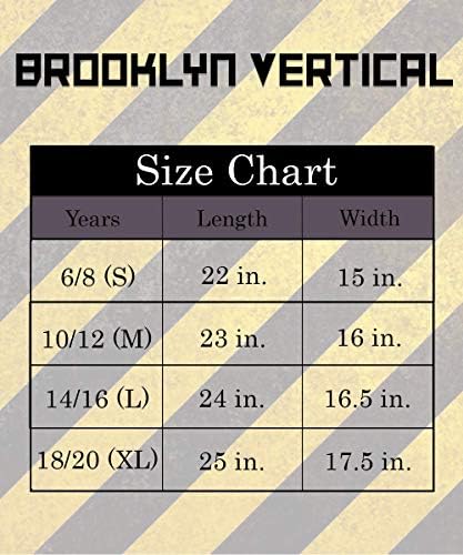 T-shirt de t-shirt de garotos verticais do Brooklyn Manga curta | Tamanhos 6-20