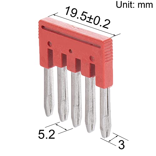 Sipun UFB FBS DIN Terminal Terminal Bloco Pressione Jumper 4 Ponte de plug-in Ponte de quatro pole para 2,5 mm Bloco de Terminal