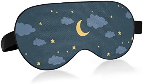 Céu noturno de Alaza com estrelas da lua e máscara de sono em nuvem para homens máscara de olho para homens para dormir blecaute