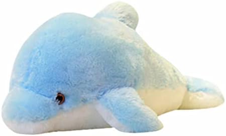 BLMIEDE DOLPHIN INDUTIVO PLUSH Toy ilumina para acompanhá -lo para dormir com um travesseiro uma boneca na cama uma criança fofa uma