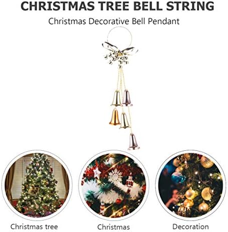 Bestoyard Decorações de Natal Bell Christmas Pingente Metal String Bell Xmas Tree pendurada Ornamento para Festival Favors Favorias