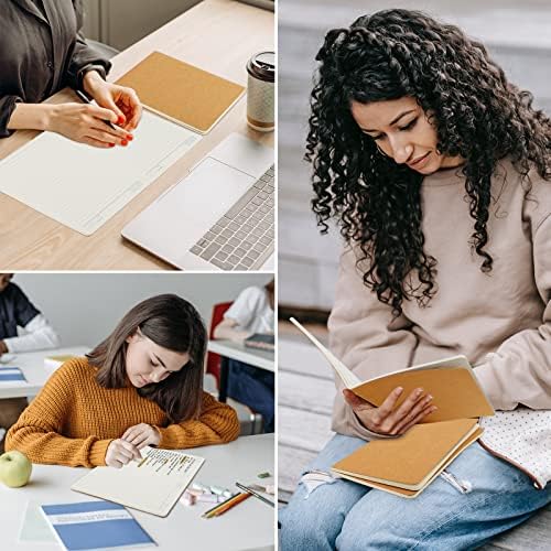 EUSOAR A5 Kraft Notebook, 12 pacote 5,5 x 8,3 60 páginas Cobertões de capa macia diário de notebooks, diário de notebook