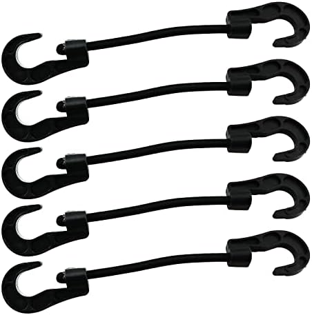 Hscgin 5pcs plástico gancho corda elástica de 100 mm de corda de borracha de borracha corda de plástico para fixar acampamento,