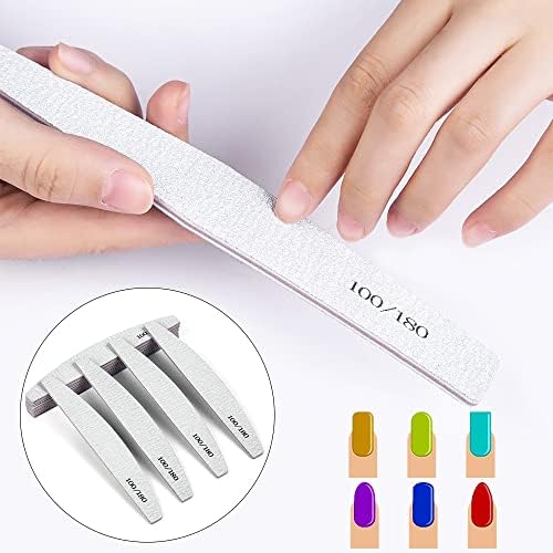 Ilazi 5pcs Professional UNIG File color Sponge Landpaper File de unhas com polimento e tampão de polimento Manicure