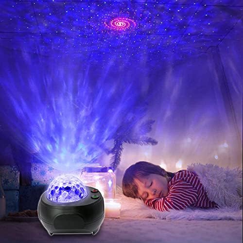 Space Buddy Galaxy Projector Light for Bedroom, com Controle Remoto e Palestrante Music, Decoração Starry Night Light Projector