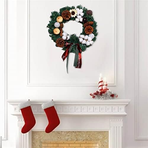 Jahh Christmas Wreath Pinging Pingente Feliz Natal Porta da frente Decoração da parede Artificial Wreath Wreath Home Decoration