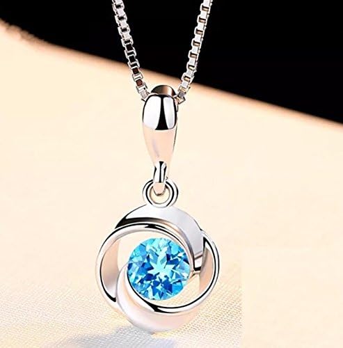 Wassana Precious Aquamarine Gemstone 925 Colar de prata Pingente jóias femininas