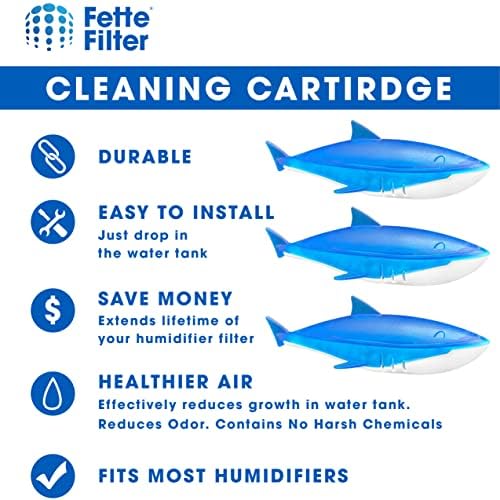 Filtro Fette - Limpador de umidificador Na forma de um tubarão, desmineralização flutuando compatível com a maioria dos umidificadores