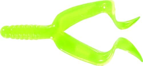 Senhor Twister DT10-10 Double Tail Grub, 4 , Chartreuse, 10 pacote, multicolor